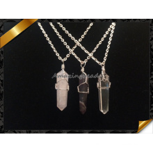 Quente venda druzy ametista quartzo cristal ponto colar (fn075)